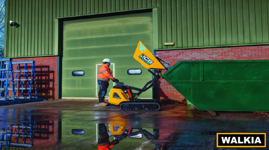 En Walkia y JCB te enseñamos el nuevo e innovador E-dumpster eléctrico.